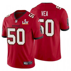Men's Tampa Bay Buccaneers #50 Vita Vea Red 2021 Super Bowl LV Limited Stitched Jersey 
