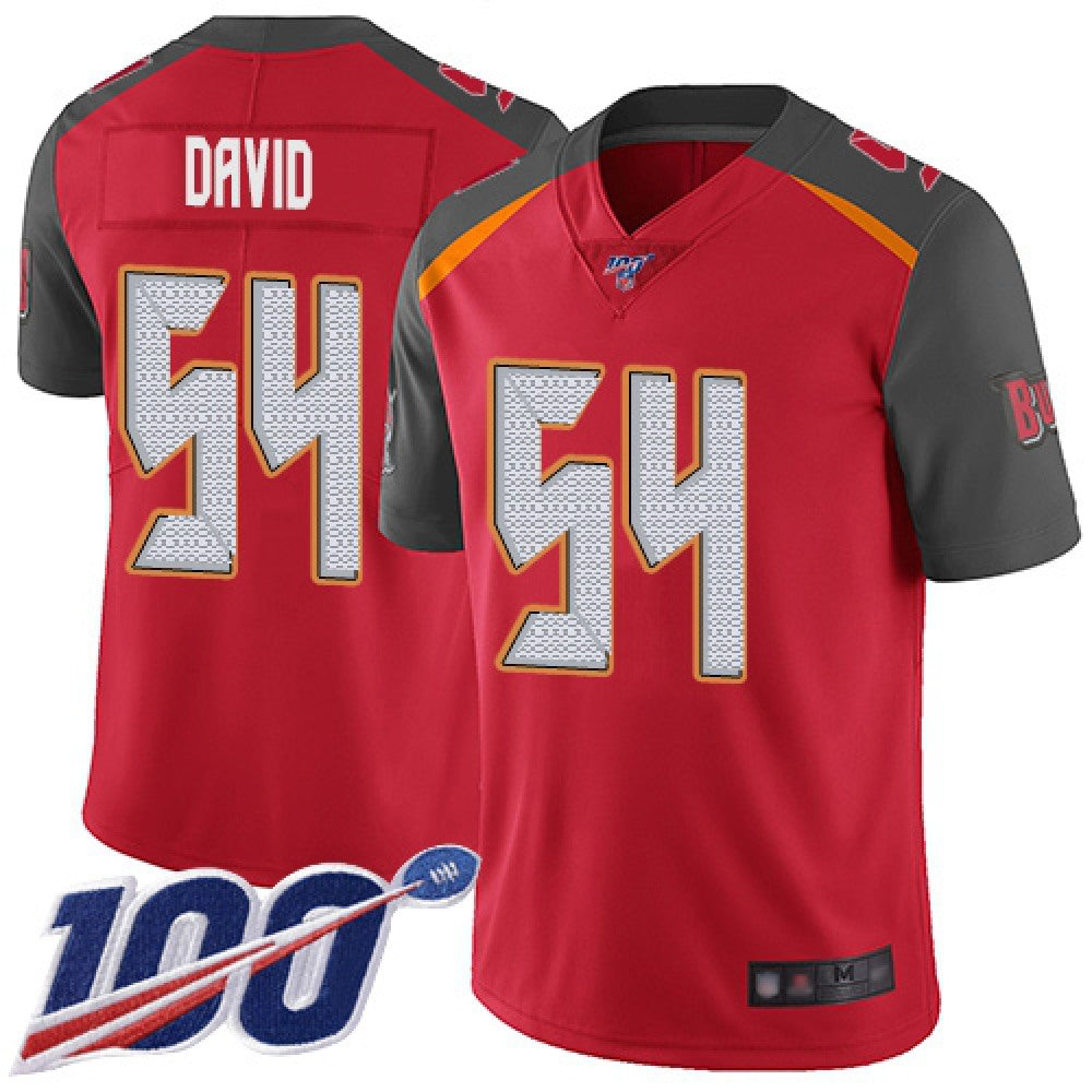 Men's Tampa Bay Buccaneers #54 Lavonte David Red 2019 100th Season Vapor Untouchable Limited Stitched NFL Jersey 