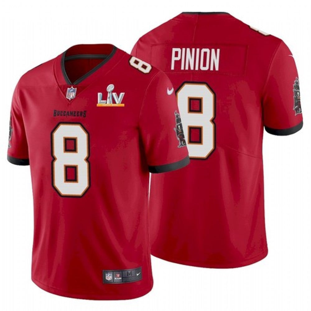 Men's Tampa Bay Buccaneers #8 Bradley Pinion Red 2021 Super Bowl LV Limited Stitched Jersey 