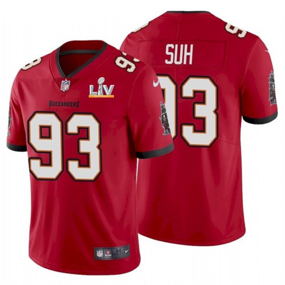Men's Tampa Bay Buccaneers #93 Ndamukong Suh Red 2021 Super Bowl LV Limited Stitched Jersey 