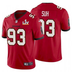 Men's Tampa Bay Buccaneers #93 Ndamukong Suh Red 2021 Super Bowl LV Limited Stitched Jersey 