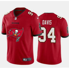 Men's Tampa Bay Buccaneers #94 Khalil Davis Red 2020 Team Big Logo Limited Stitched Jersey 