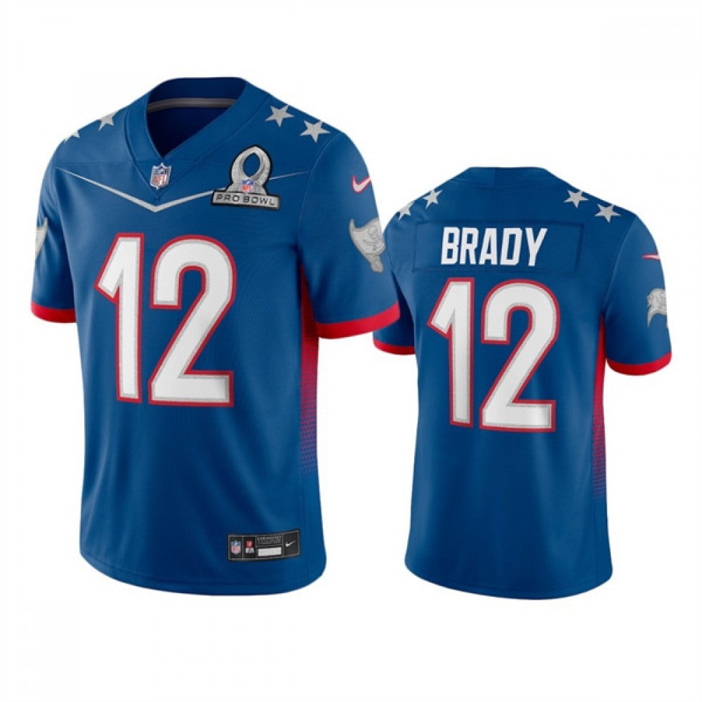Men's Tampa Bay Buccaneers #12 Tom Brady 2022 Royal Pro Bowl Stitched Jersey 