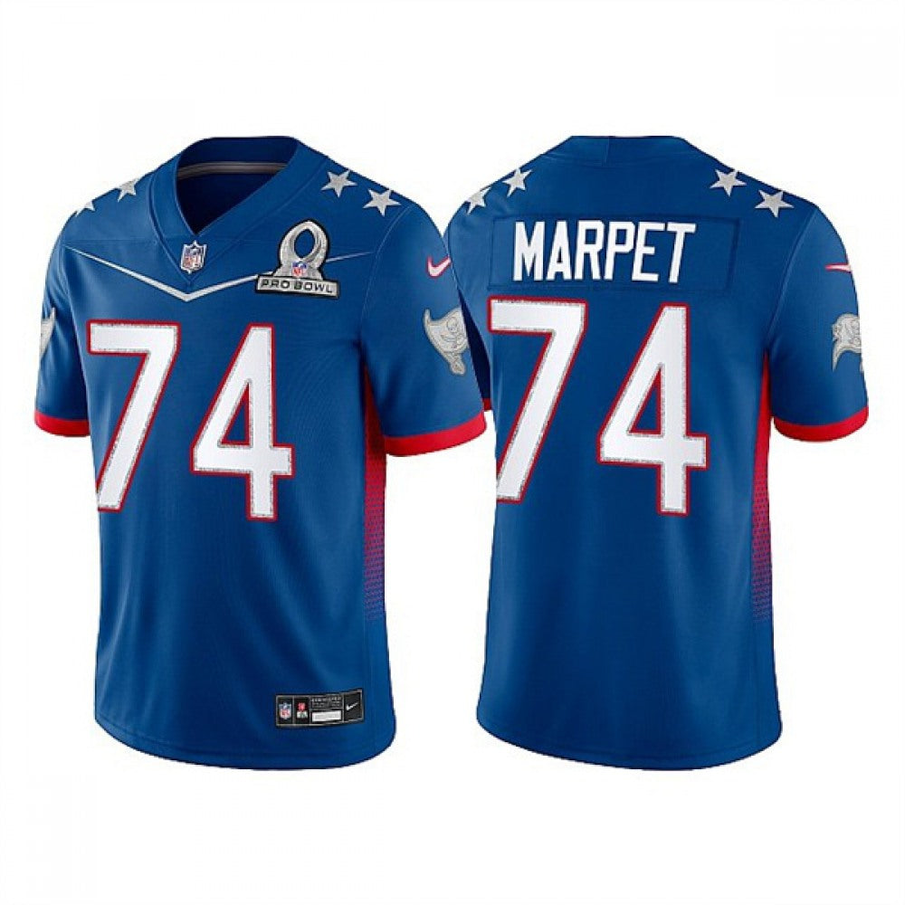 Men's Tampa Bay Buccaneers #74 Ali Marpet 2022 NFC Royal Pro Bowl Stitched Jersey 