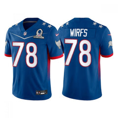 Men's Tampa Bay Buccaneers #78 Tristan Wirfs 2022 Royal NFC Pro Bowl Stitched Jersey 