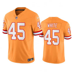 Men's Tampa Bay Buccaneers #45 Devin White Orange 2023 F.U.S.E. Throwback Limited Stitched Jersey 