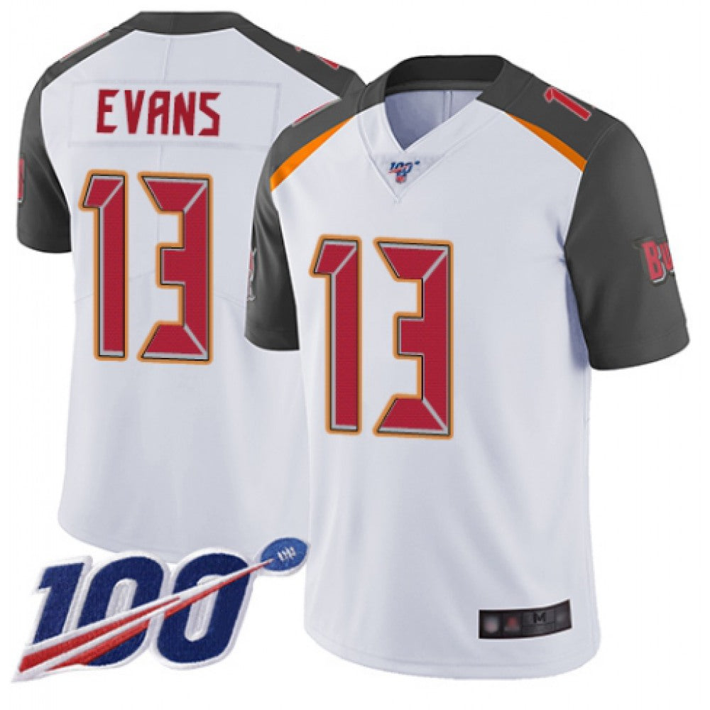 Men's Tampa Bay Buccaneers #13 Mike Evans White 2019 100th Season Vapor Untouchable Limited Stitched NFL Jersey 