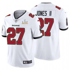 Men's Tampa Bay Buccaneers #27 Ronald Jones II White 2021 Super Bowl LV Limited Stitched Jersey 