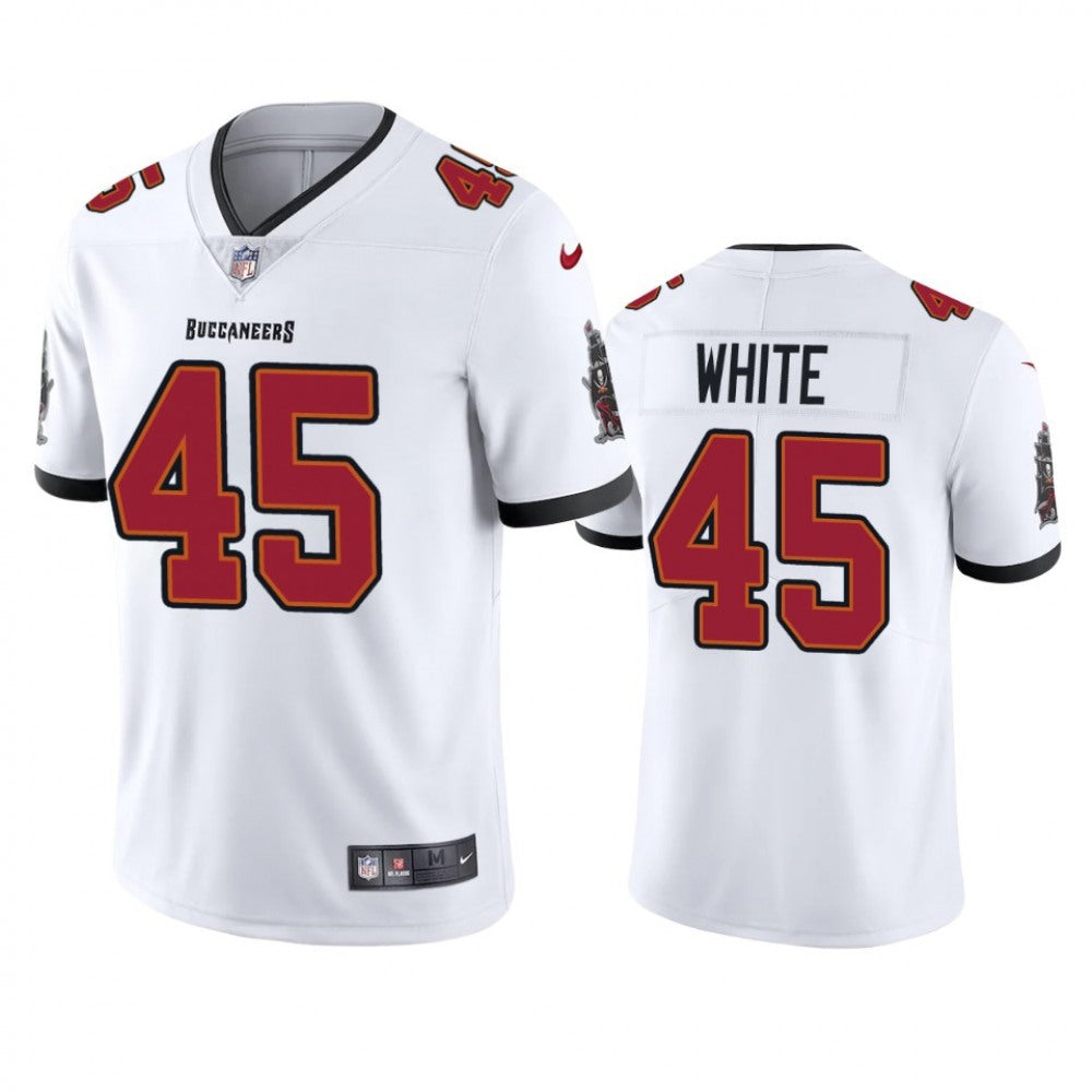 Men's Tampa Bay Buccaneers #45 Devin White White Vapor Untouchable Limited NFL Stitched Jersey 