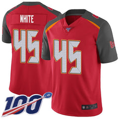 Men's Tampa Bay Buccaneers #45 Devin White Red 2019 100th Season Vapor Untouchable Limited Stitched NFL Jersey 