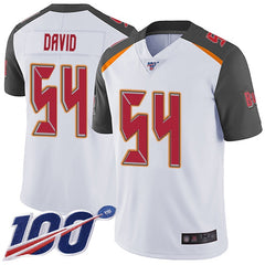 Men's Tampa Bay Buccaneers #54 Lavonte David White 2019 100th Season Vapor Untouchable Limited Stitched NFL Jersey 