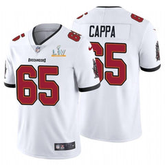 Men's Tampa Bay Buccaneers #65 Alex Cappa White 2021 Super Bowl LV Limited Stitched Jersey 