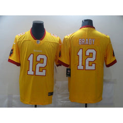 Men's Tampa Bay Buccaneers #12 Tom Brady Yellow Limited Stitched Jersey 