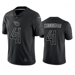 Men's Tennessee Titans #41 Zach Cunningham Black Reflective Limited Stitched Football Jersey 