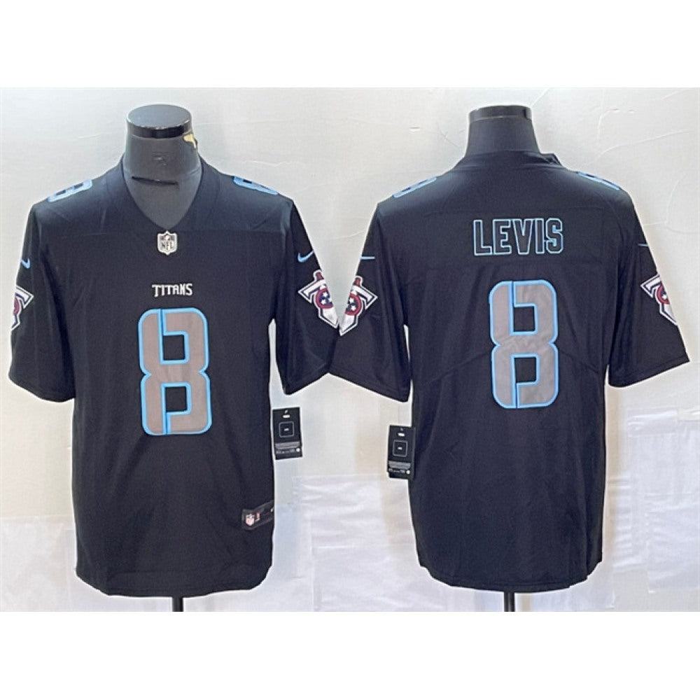 Men's Tennessee Titans #8 Will Levis Black 2018 Impact Limited Stitched Jersey 