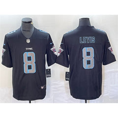 Men's Tennessee Titans #8 Will Levis Black 2018 Impact Limited Stitched Jersey 
