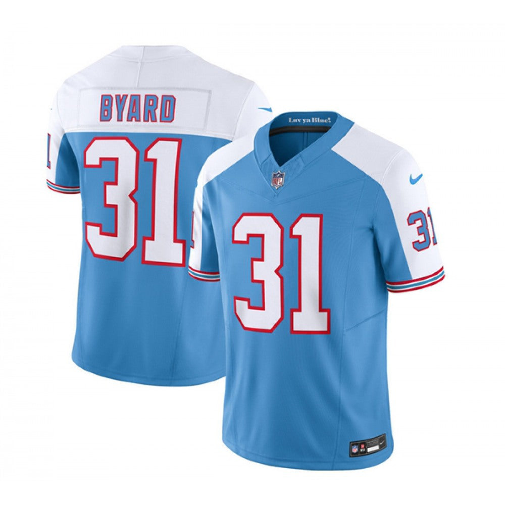 Men's Tennessee Titans #31 Kevin Byard Blue/White 2023 F.U.S.E. Vapor Limited Throwback Stitched Football Jersey 