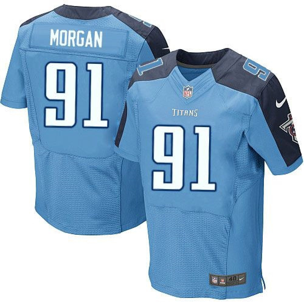 Titans #91 Derrick Morgan Light Blue Team Color Men's Stitched NFL Elite Jersey 