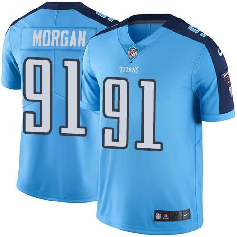 Titans #91 Derrick Morgan Light Blue Men's Stitched NFL Limited Rush Jersey 