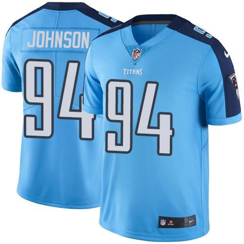 Titans #94 Austin Johnson Light Blue Men's Stitched NFL Limited Rush Jersey 
