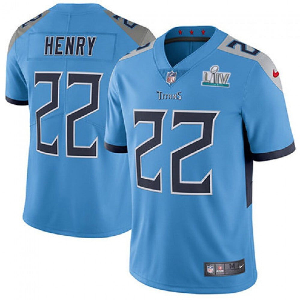 Men's Tennessee Titans #22 Derrick Henry Super Bowl LIV Blue Vapor Untouchable Stitched NFL Jersey 