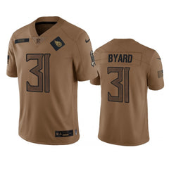 Men's Tennessee Titans #31 Kevin Byard 2023 Brown Salute To Service Stitched Football Jersey 