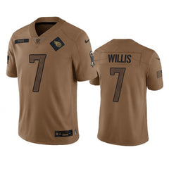 Men's Tennessee Titans #7 Malik Willis 2023 Brown Salute To Service Stitched Football Jersey 