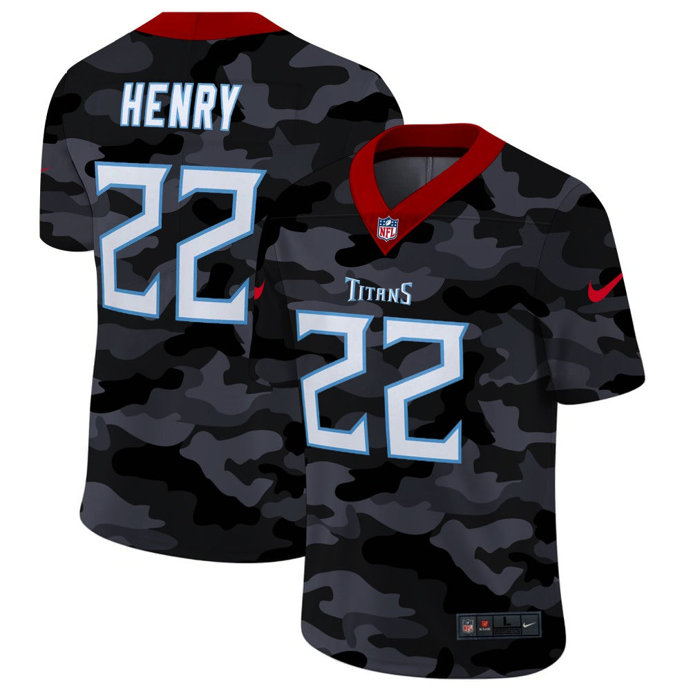 Men's Tennessee Titans #22 Derrick Henry 2020 Camo Limited Stitched Jersey 