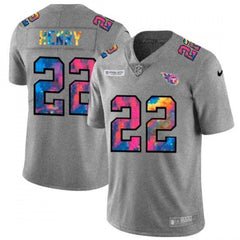 Men's Tennessee Titans #22 Derrick Henry 2020 Gray Crucial Catch Limited Stitched Jersey 
