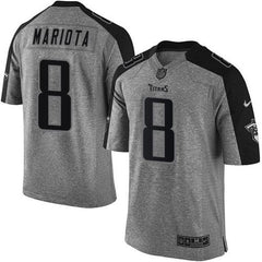 Titans #8 Marcus Mariota Gray Men's Stitched NFL Limited Gridiron Gray Jersey 