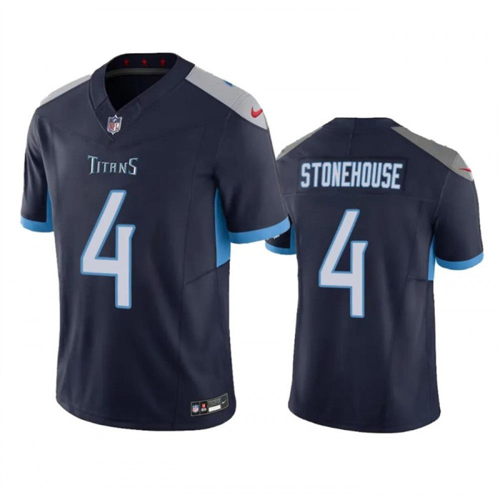 Men's Tennessee Titans #4 Ryan Stonehouse Navy 2023 F.U.S.E. Vapor Limited Stitched Football Jersey 