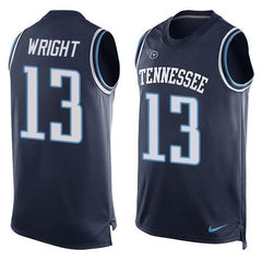 Titans #13 Kendall Wright Navy Blue Alternate Men's Stitched NFL Limited Tank Top Jersey 