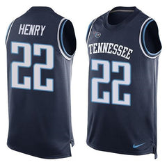 Titans #22 Derrick Henry Navy Blue Alternate Men's Stitched NFL Limited Tank Top Jersey 