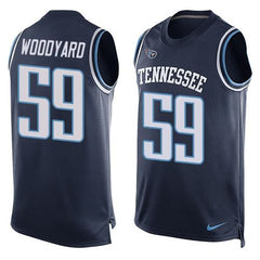 Titans #59 Wesley Woodyard Navy Blue Alternate Men's Stitched NFL Limited Tank Top Jersey 