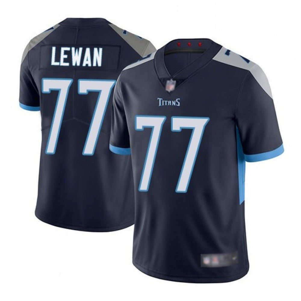 Men's Tennessee Titans #77 Taylor Lewan Navy Vapor Untouchable Limited Stitched Football Jersey 