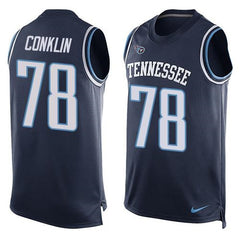 Titans #78 Jack Conklin Navy Blue Alternate Men's Stitched NFL Limited Tank Top Jersey 
