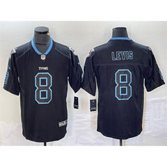 Men's Tennessee Titans #8 Will Levis Navy 2018 Lights Out Color Rush Limited Stitched Jersey 