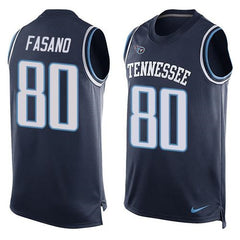 Titans #80 Anthony Fasano Navy Blue Alternate Men's Stitched NFL Limited Tank Top Jersey 