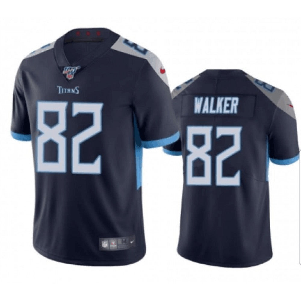 Men's Tennessee Titans #82 Delanie Walker Navy 2019 100th Season Vapor Untouchable Limited Stitched NFL Jersey 