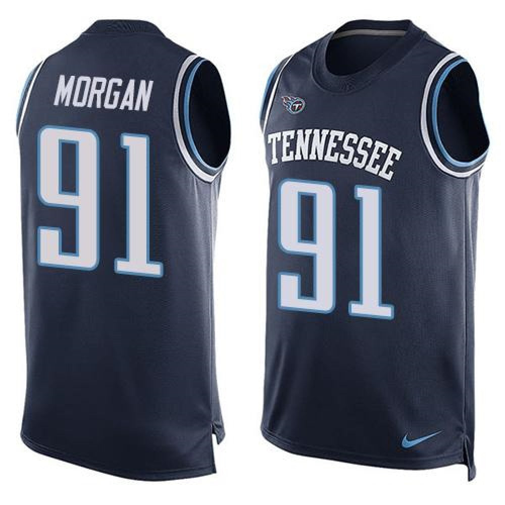 Titans #91 Derrick Morgan Navy Blue Alternate Men's Stitched NFL Limited Tank Top Jersey 