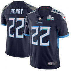 Men's Tennessee Titans #22 Derrick Henry Super Bowl LIV Navy Vapor Untouchable Stitched NFL Jersey 