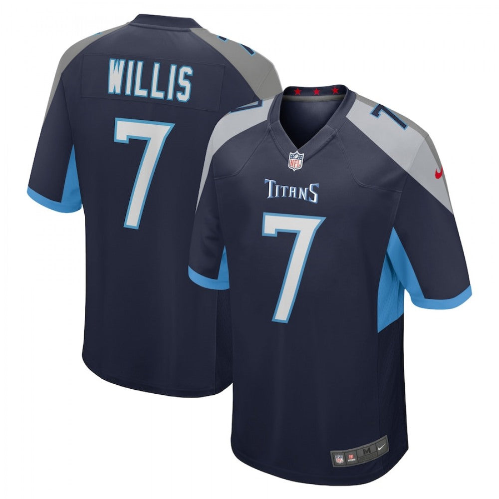 Men's Tennessee Titans #7 Malik Willis Navy Vapor Untouchable Stitched Jersey 