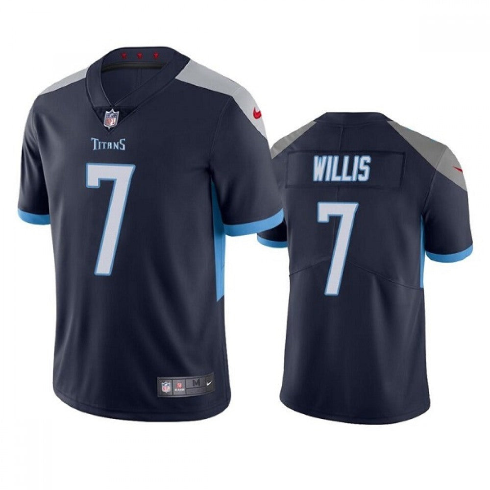 Men's Tennessee Titans #7 Malik Willis Navy Vapor Untouchable Stitched Jersey 