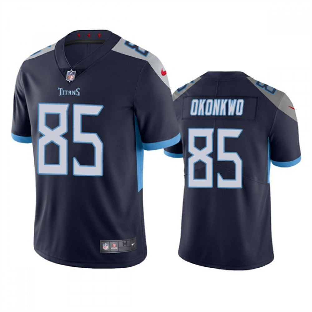 Men's Tennessee Titans #85 Chig Okonkwo Navy Vapor Untouchable Stitched Jersey 
