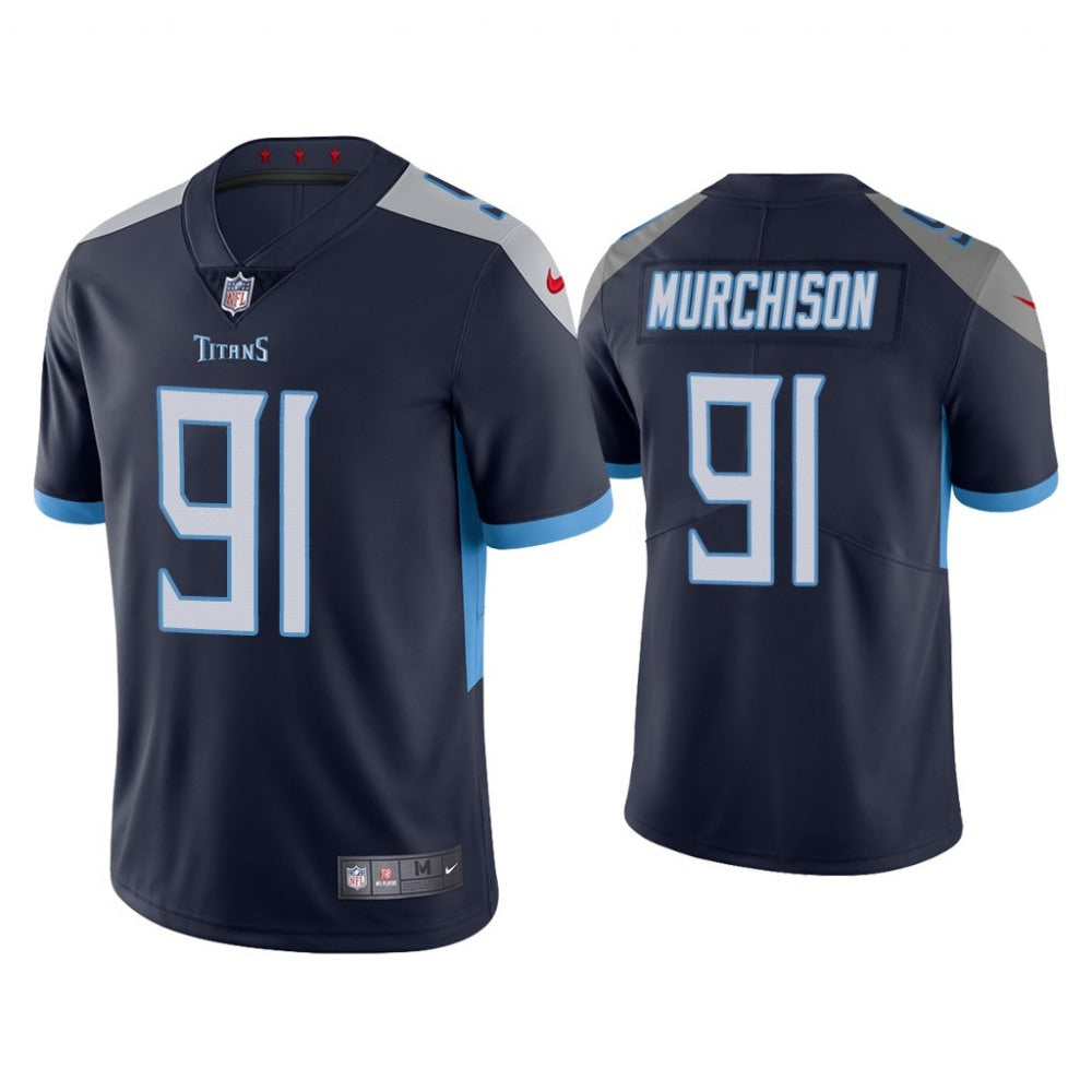 Men's Tennessee Titans #91 Larrell Murchison Navy Vapor Untouchable Stitched Jersey 