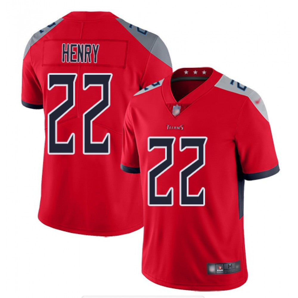 Men's Tennessee Titans #22 Derrick Henry 2019 Red Silver Inverted Legend Stitched NFL Jersey 