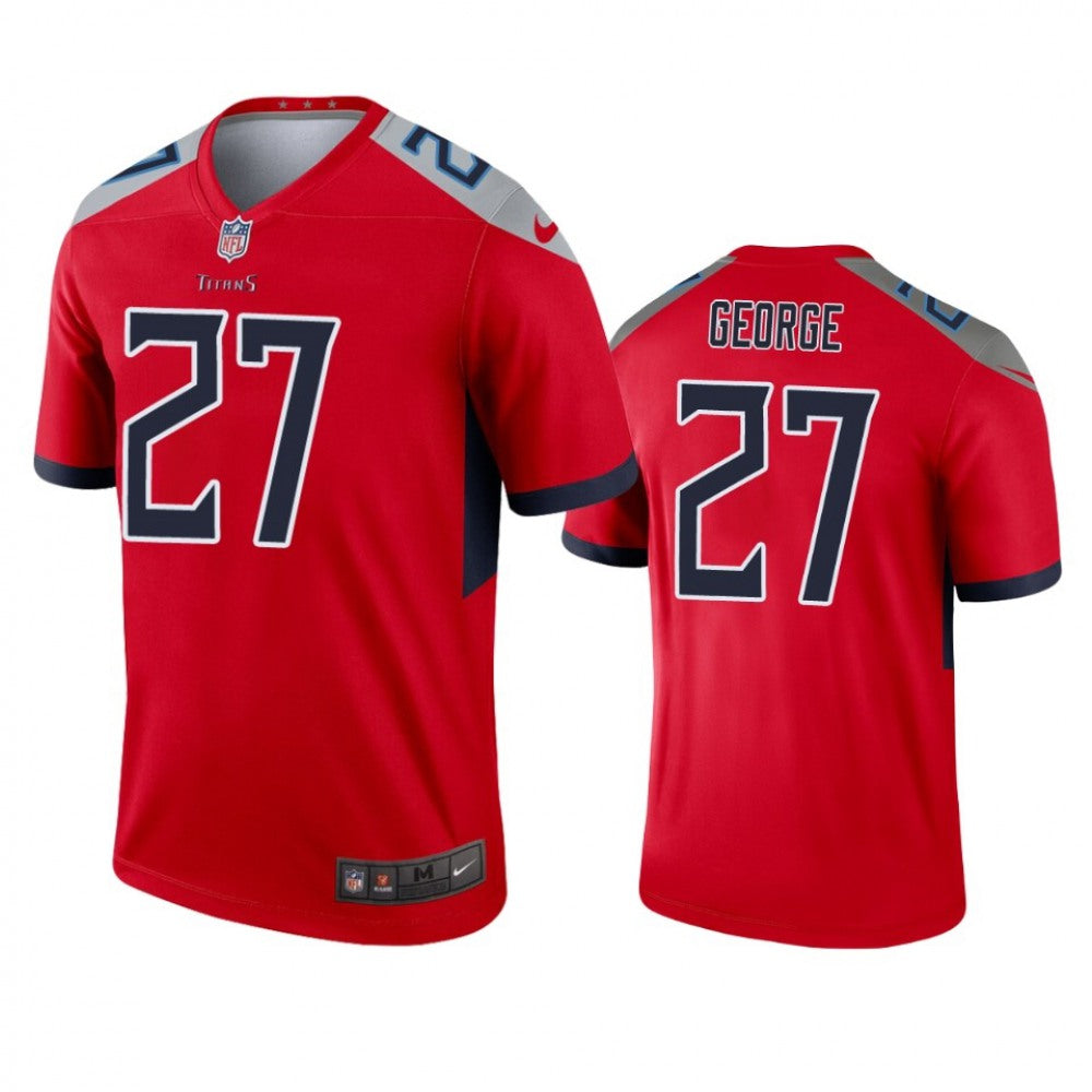 Men's Tennessee Titans #27 Eddie George Red Inverted Legend Jersey 