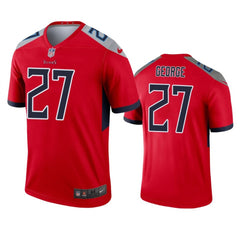 Men's Tennessee Titans #27 Eddie George Red Inverted Legend Jersey 