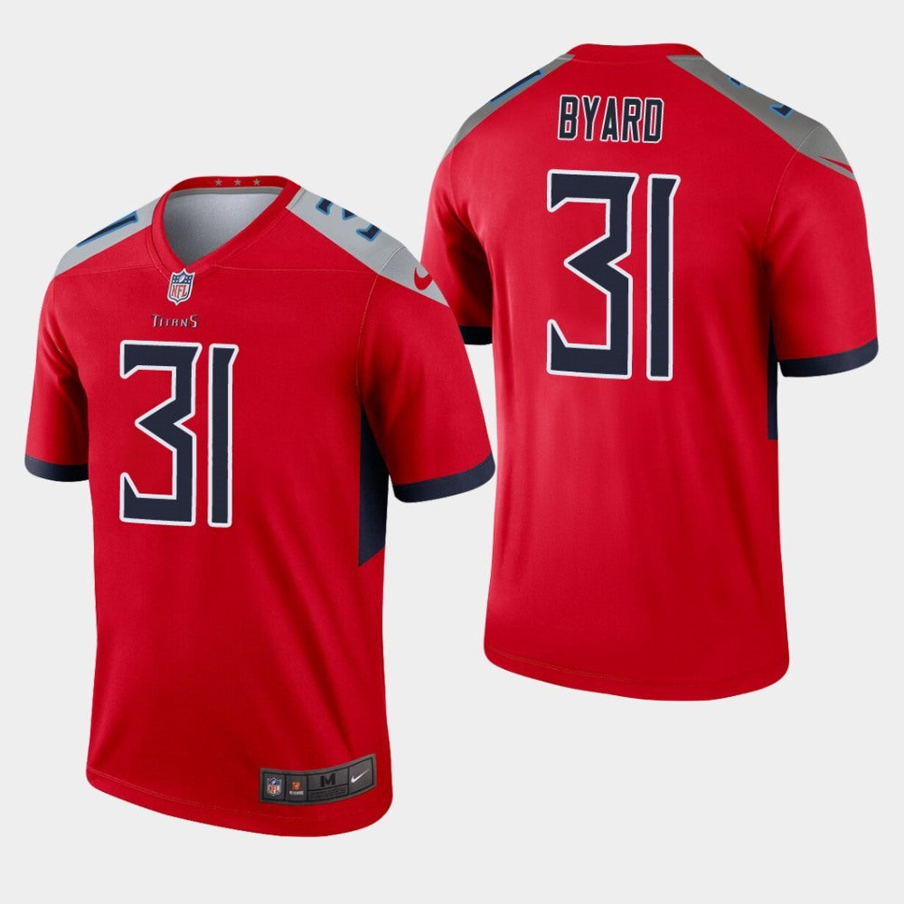 Men's Tennessee Titans #31 Kevin Byard Red Inverted Legend Jersey 