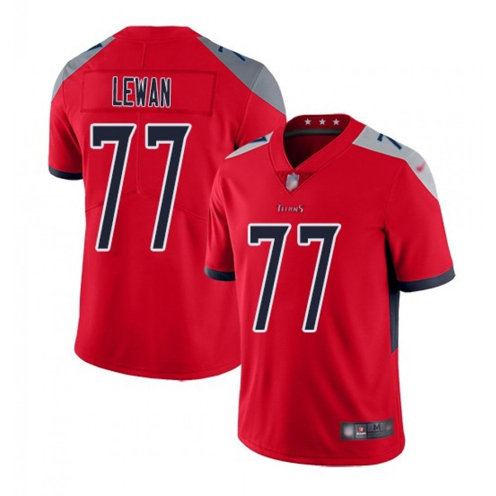 Men's Tennessee Titans #77 Taylor Lewan Red Inverted Legend Stitched Football Jersey 
